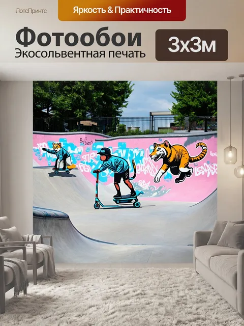 Фотообои охота на скейт-парке