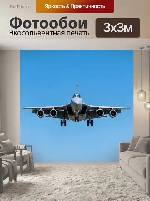 Фотообои Боевой самолёт в небе