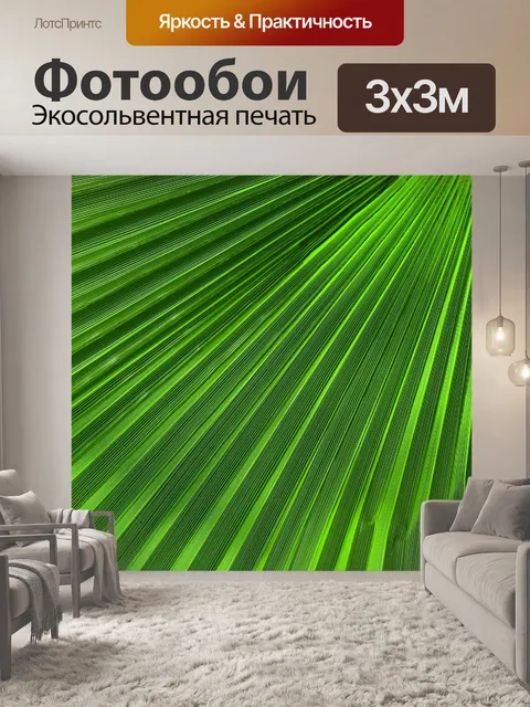 Фотообои Текстура зеленых пальмовых листьев