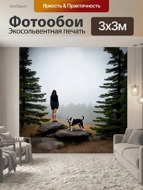 Фотообои на фоне французского пейзажа