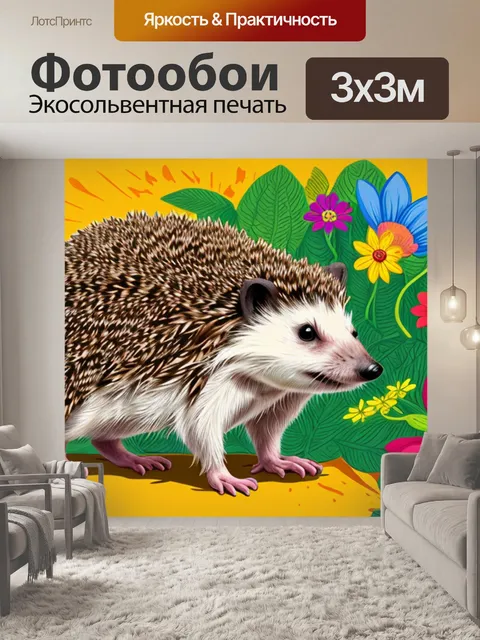 Фотообои с ежиком