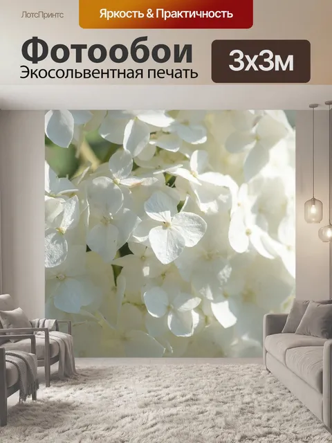 Фотообои Гортензия
