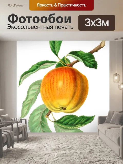 Фотообои Фруктовое яблоко винтажное старое