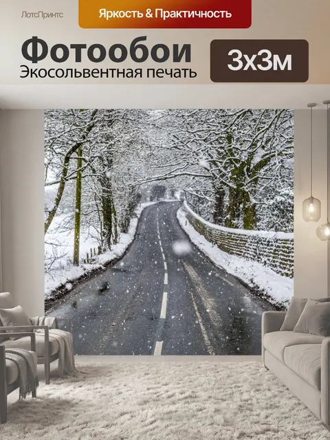 Фотообои Зимняя дорога