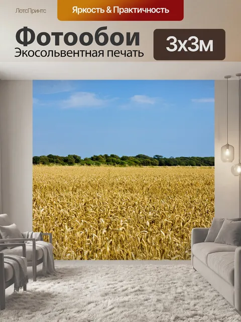 Фотообои Ландшафт поля пшеницы
