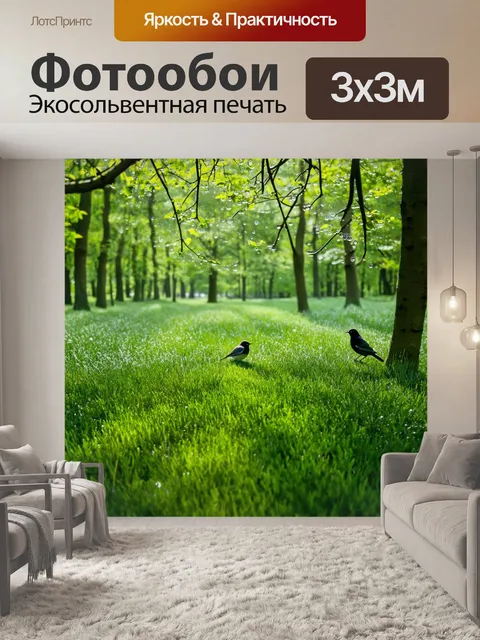 Фотообои весна — утренние прогулки по лесу