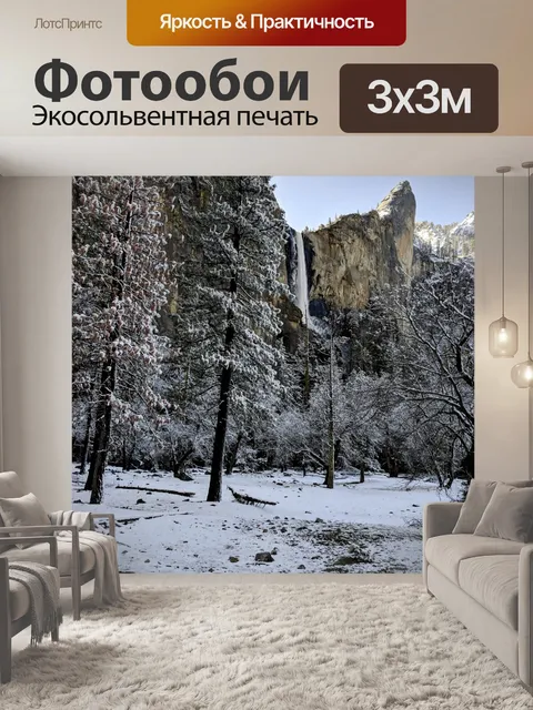 Фотообои Снежный пейзаж Йосемити