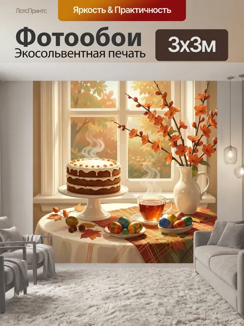 Фотообои Осенний натюрморт у окна