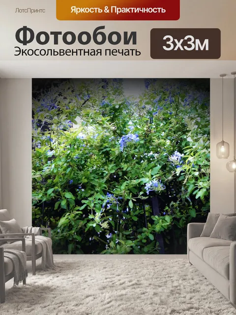 Фотообои Голубые цветы