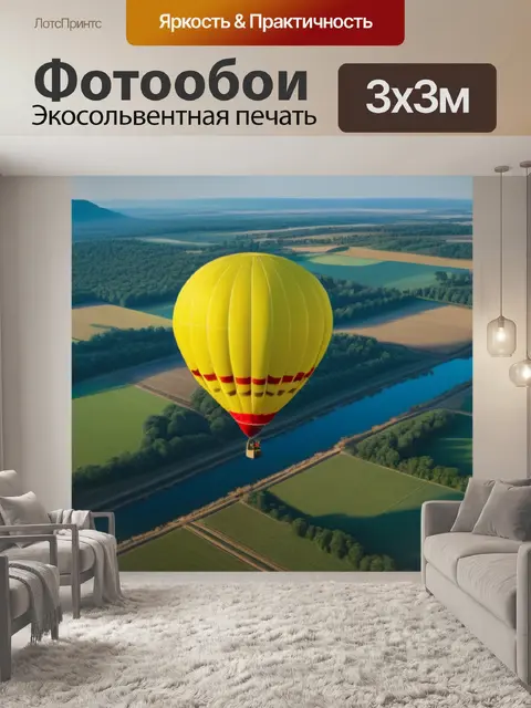 Фотообои с воздушным шаром