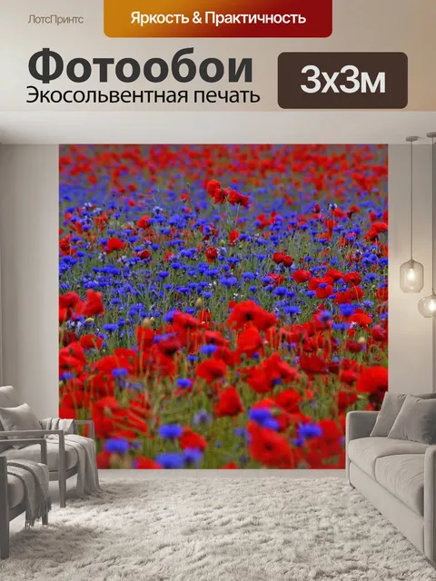 Фотообои Маковое поле