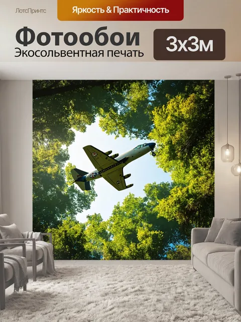 Фотообои самолет в стиле гиперриализм