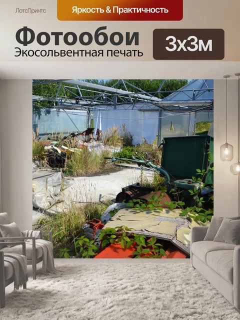 Фотообои Заброшенная теплица
