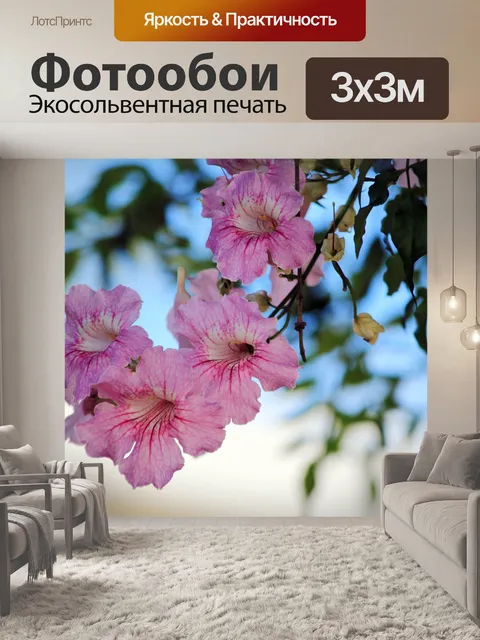 Фотообои Розовый цветок Висячие