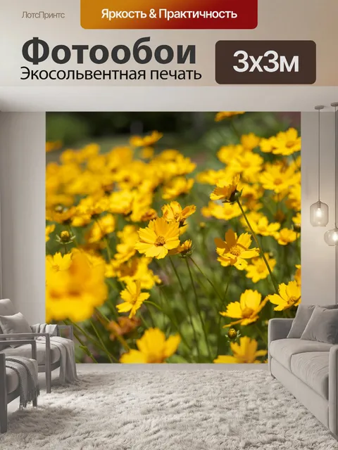 Фотообои Красивые желтые цветы