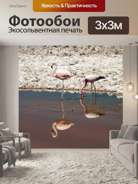 Фотообои Фламинго