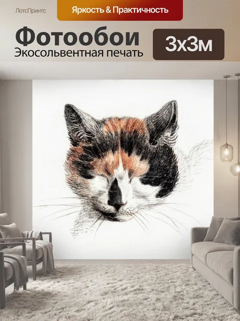 Фотообои Котенок милый винтаж