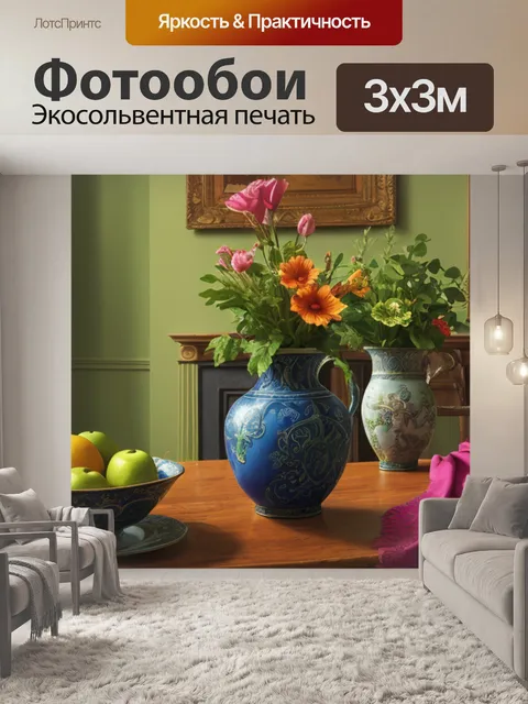 Фотообои натюрморт с двумя драпировками