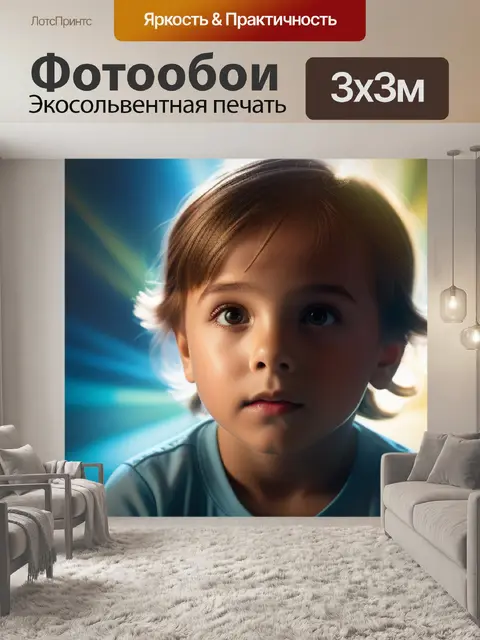 Фотообои с ребенком