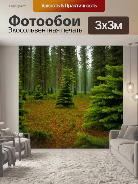 Фотообои воздух, наполненный сбежавшими эмоциями, еловые ароматы