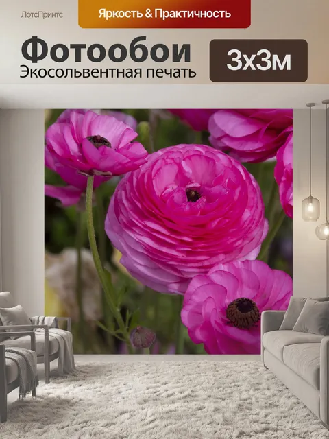 Фотообои Розовый Лютик