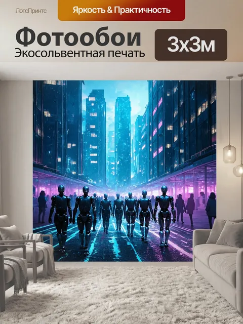Фотообои пейзаж в стиле киберпанк