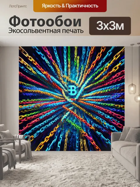 Фотообои абстрактная концепция блокчейна