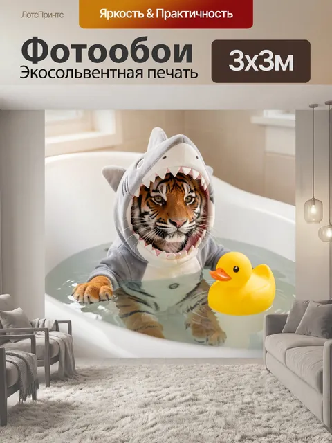 Фотообои Тигр в костюме акулы