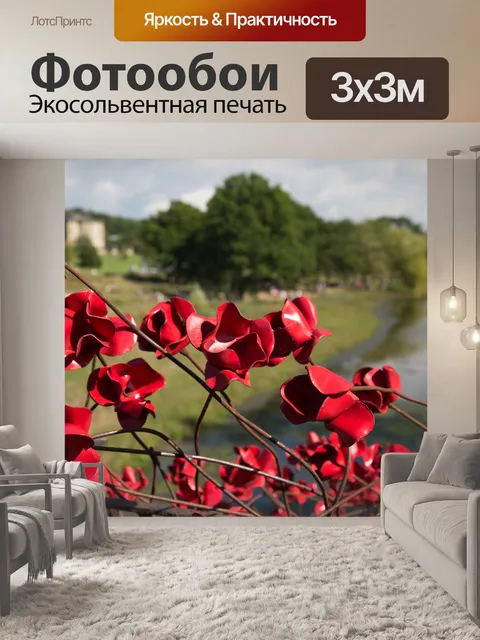 Фотообои Почтить память жертв, красные маки