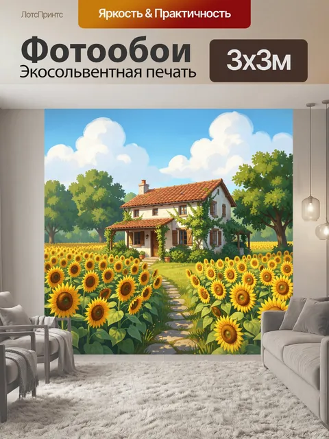 300 × 300 см · Экосольвентная печать