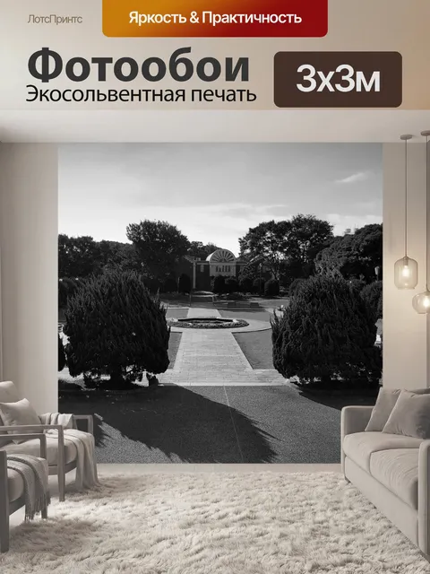 Фотообои Сцена в парке с видом на гавань
