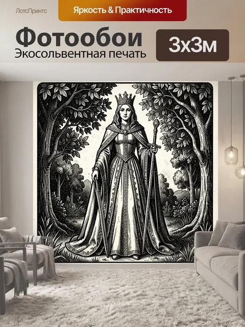 Фотообои Монаршая фигура среди деревьев