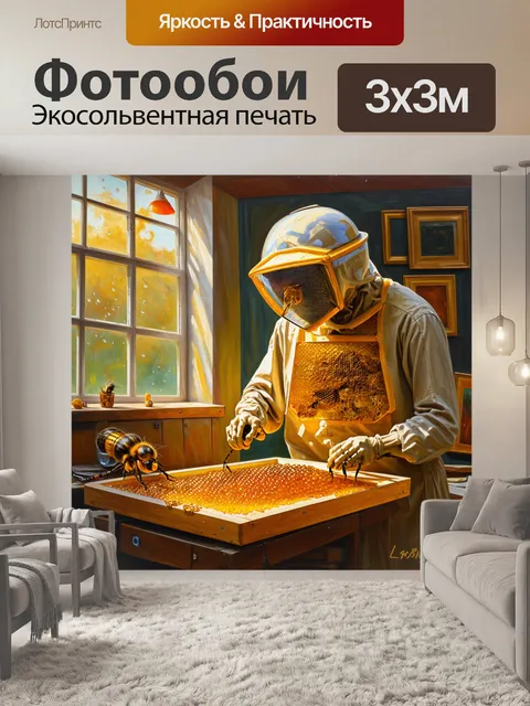 Фотообои в пчеловодческой мастерской