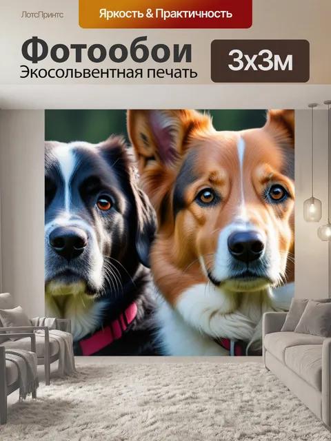 Фотообои с собаками смешной