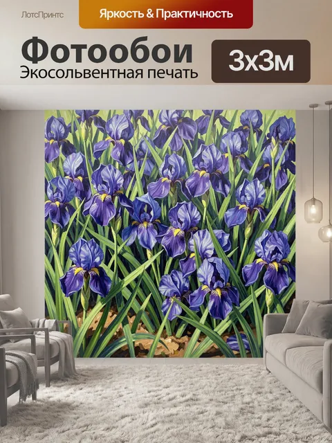 Фотообои Полевые ирисы в расцвете
