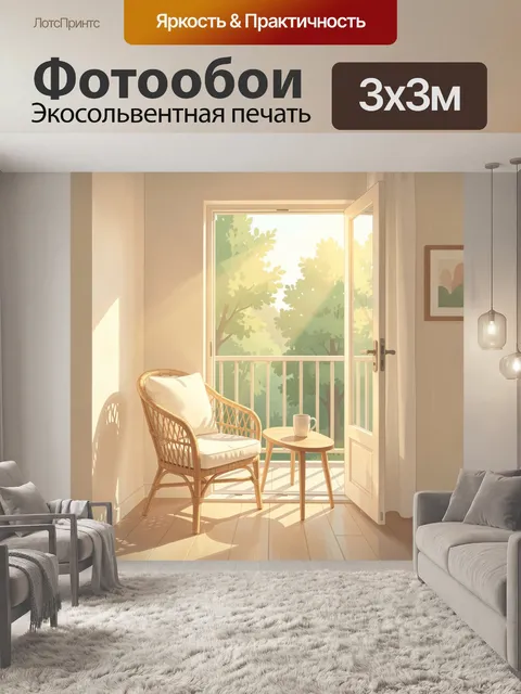 Фотообои Солнечный уголок у балкона