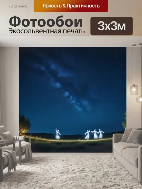 Фотообои призраки, танцующие под звездным небом