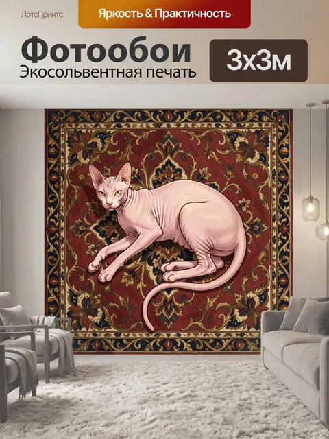 Фотообои Сфинкс в восточном орнаменте