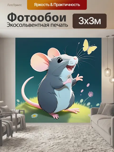 Фотообои крыса смеется