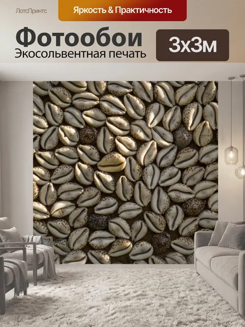Фотообои Ракушки в качестве фона