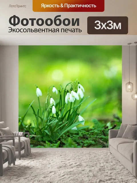 Фотообои Подснежники