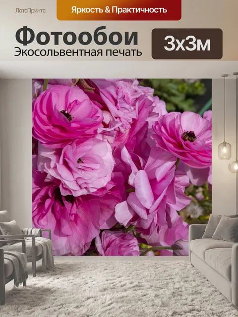 Фотообои Цветы розовые Лютик