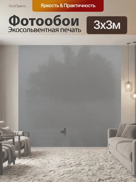 Фотообои Утки в тумане