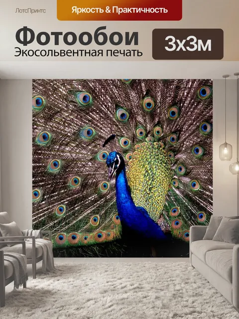 Фотообои Пестроткано Peacock