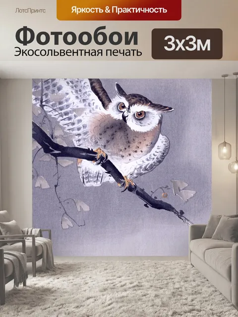 Фотообои Сова винтаж арт старый
