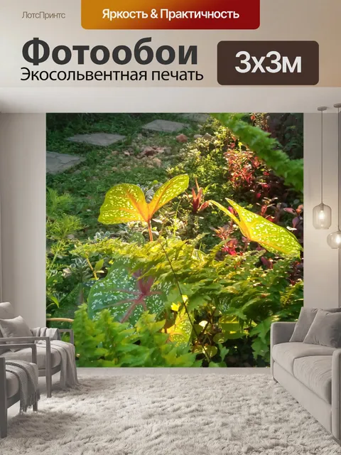 Фотообои Красочные растения, Сад тропинка