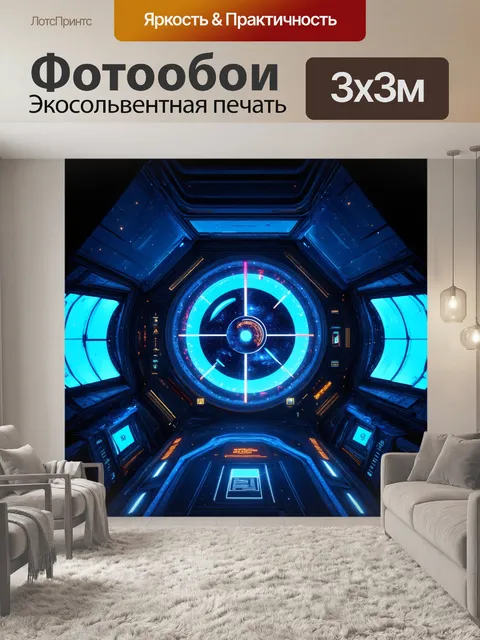 Фотообои космическая эра: изображение панели приборов космического корабля с элементами