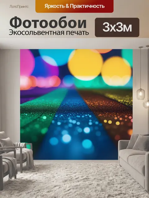 Фотообои с вандамом разноцветный
