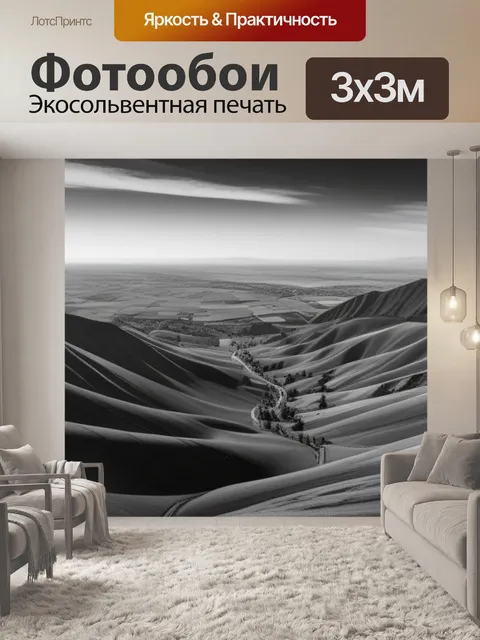 Фотообои смотреть пейзаж с фото чернобелый