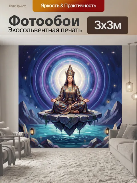 Фотообои Медитирующая королева в космосе
